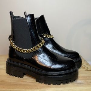 nasty gal chain booties